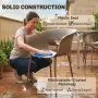 Градински столове Outsunny, комплект от 4, снимка 4