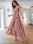 Елегантна розова рокля, снимка 3