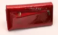 Красиво червено портмоне с релефни рози., снимка 4