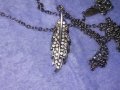 ФИНО АРТ СРЕБЪРНО КОЛИЕ с ЛИСТОВИДЕН СРЕБЪРЕН ПЕНДАНТ с ИСКРЯЩИ ЦИРКОНИ СРЕБРО S925 ПРОБА 40989, снимка 14