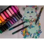 Комплект от 40 акварелни маркера Decotime, 2 върха, Многоцветен , снимка 3