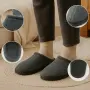 Топли и удобни домашни чехли в сив/ светло кафяв цвят – комфорт за всяка стъпка, снимка 2