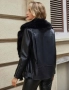 Дамско зимно модерно кожено яке , снимка 4