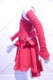 Детска рокля за спортни танци в червен цвят и гол гръб, снимка 6