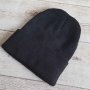2559 Топла черна плетена зимна шапка S размер, унисекс, снимка 2