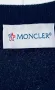 Фин меринос черна блуза/тениска MONCLER, снимка 8