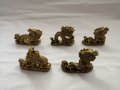 Комплект сувенири статуетки китайски дракони в бронзов цвят, снимка 4