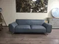 Сив кожен диван тройка, снимка 8