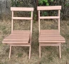 Здрави дървени сгъваеми столове 2 броя., снимка 2
