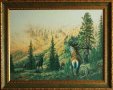 Благородни елени в Рила планина, есен, картина, снимка 1 - Картини - 30579682
