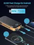 Ново Портативно зарядно 32000mAh с вградени кабели и PD 20W Външна батерия, снимка 3