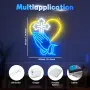 USB LED неон Lightzz с молитвени ръце и кръст, регулируема яркост, снимка 6