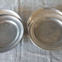 Комплект метални чинии от началото на миналия век
