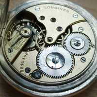 Сребърен джобен часовник Longines , снимка 15 - Антикварни и старинни предмети - 40801346