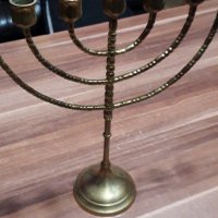 Еврейски  свещник-Менора, снимка 1 - Други ценни предмети - 40072331