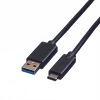 Кабел USB-A към USB Type C 3.1 Roline 11.02.9010 Черен, USB-A към USB Type C M/M, снимка 2 - USB кабели - 31315250