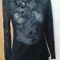 Блуза от еластична дантела🍀❤S,M❤🍀арт.4263, снимка 1 - Блузи с дълъг ръкав и пуловери - 36863484