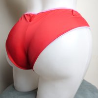Нов червен бански полу-боксер/бразилиана С/М размер, снимка 6 - Бански костюми - 37195811
