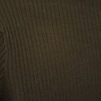 Черна плетена блуза с бяла хоризонтална гарнитура на ръкавите , стои по тялото , деколте по врата, снимка 8 - Блузи с дълъг ръкав и пуловери - 37414989