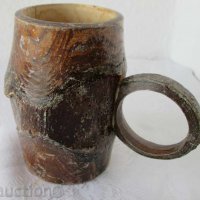 Стара халба, чаша, дървена халба с дръжка, дърво, антика, снимка 2 - Други ценни предмети - 29284777