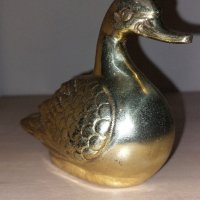 Месингова фигурка патица в перфектно състояние, снимка 4 - Антикварни и старинни предмети - 44281213
