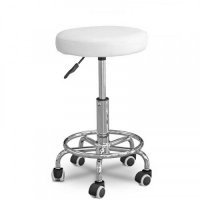 Козметичен стол - табуретка FM004-3 48/61 см бяла / черна, снимка 2 - Друго оборудване - 40190172