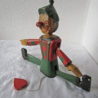 Пинокио много стара играчка  от дърво, марионетка, снимка 3 - Антикварни и старинни предмети - 29741542