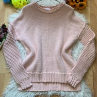Розов пуловер, снимка 1 - Блузи с дълъг ръкав и пуловери - 38234759
