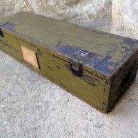 Стар Дървен Военен Сандък, Стара Дървена Военна Кутия. , снимка 2 - Антикварни и старинни предмети - 40541328