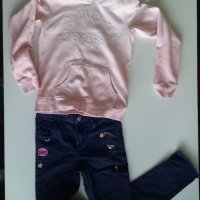 Розов суитчер 134см, снимка 1 - Детски панталони и дънки - 40338647
