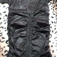Черна кожена рокля нова размер S/M, снимка 4 - Рокли - 39811401