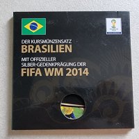 Монети. Бразилия. Лот.  6 бройки. Световното Първенство по футбол Бразилия 2014 г., снимка 1 - Нумизматика и бонистика - 40875311