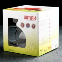 Стъклена кана с вместимост 1 лт. SIMAX, снимка 2 - Прибори за хранене, готвене и сервиране - 31731643