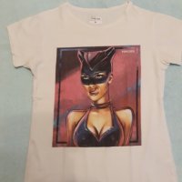 Оригинална маркова тениска PINCODE с Жената котка - перфектен принт върху ликра+ памук   , снимка 5 - Тениски - 37518592