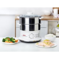 Tefal уред за пара VC1451 | 2 контейнера от неръждаема стомана, снимка 3 - Уреди за готвене на пара - 42043021