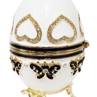 Фаберже стил, кутийки-яйца за бижута в луксозна подаръчна кутия., снимка 2 - Декорация за дома - 44329348