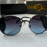 Dita 2023 мъжки дамски слънчеви очила кръгли с кожа 3 цвята, снимка 4 - Слънчеви и диоптрични очила - 44749914