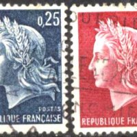 Клеймовани марки  Мариана 1967 1969 от Франция , снимка 1 - Филателия - 35507485