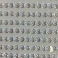Самозалепващи перли за декорация-бяло, снимка 1 - Други - 39524691