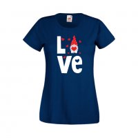 Дамска тениска Свети Валентин Love Gnome, снимка 5 - Тениски - 35648124