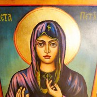 Стара православна икона на Света Петка  - Света Петка е покровителка на брака и плодовитостта., снимка 2 - Икони - 36906417