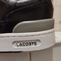 Нови мъжки обувки Lacoste ,естестествена кожа ,черни ,номер 45 ,подметка 28.5 см , снимка 6 - Спортни дрехи, екипи - 44203035
