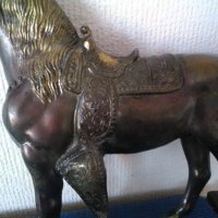 Стара статуя на кон,изработена от бронз., снимка 3 - Антикварни и старинни предмети - 38365299