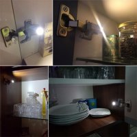 2 бр. LED Лампи за панти, гардероби, шкафове, снимка 2 - Други - 40677609