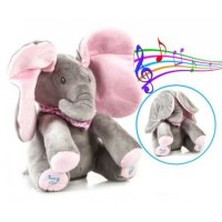 Интерактивно плюшено слонче FLAPSY , пеещо , танцуващо с уши, снимка 5 - Плюшени играчки - 35290341