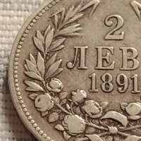 Сребърна монета 2 лева 1891г. Фердинанд първи Княз Български за КОЛЕКЦИОНЕРИ 40914, снимка 4 - Нумизматика и бонистика - 42832334