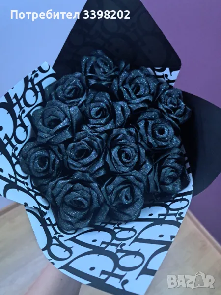 Ръчно изработени сатенени рози , снимка 1