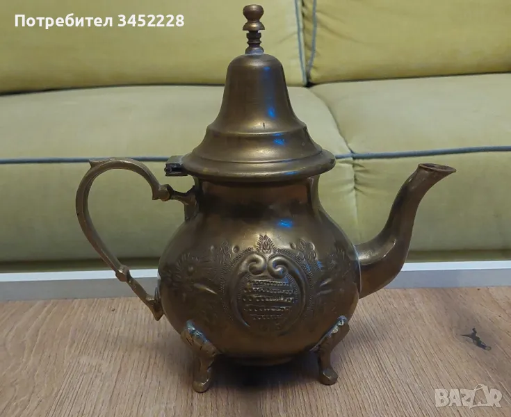 кана чайник месинг за колекционери , снимка 1