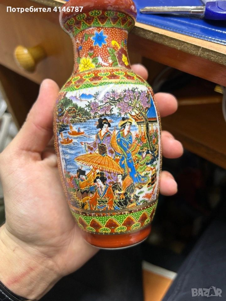 Ръчно рисувани винтидж вазички, снимка 1