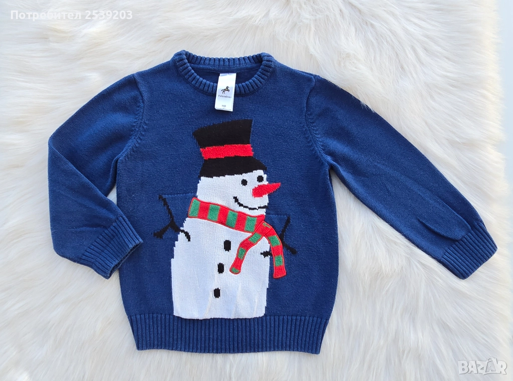 Детски Коледен пуловер 4-5 години , снимка 1